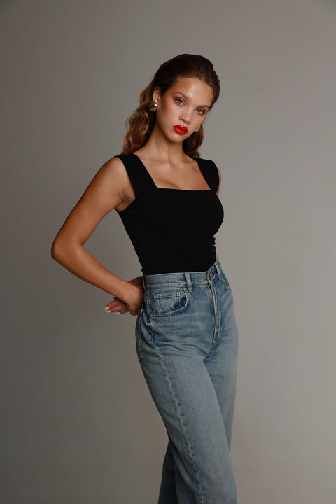 OFF DUTY TOP - midnight black