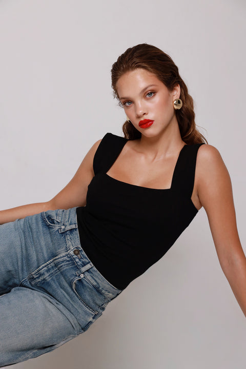 OFF DUTY TOP - midnight black